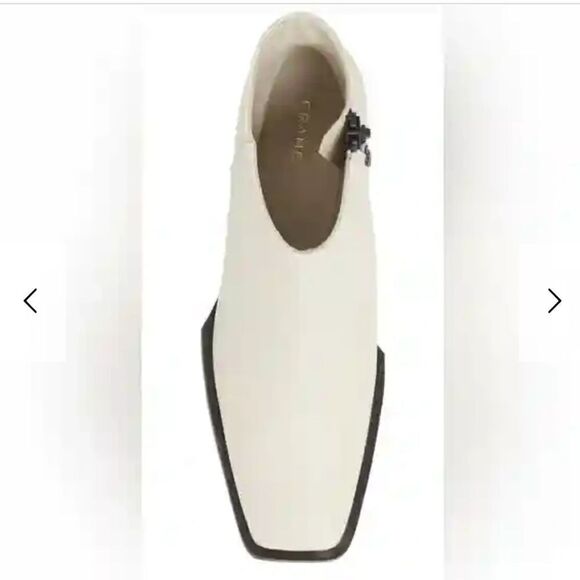 New FRAME LeMaddox Lizard Bootie white leatherb ankle boots size 38 USA 10 - Picture 3 of 7